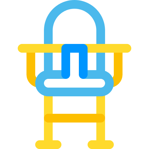 Baby chair kid and baby furniture and household baby chair icon Baby chair kid and baby furniture and household baby chair icon