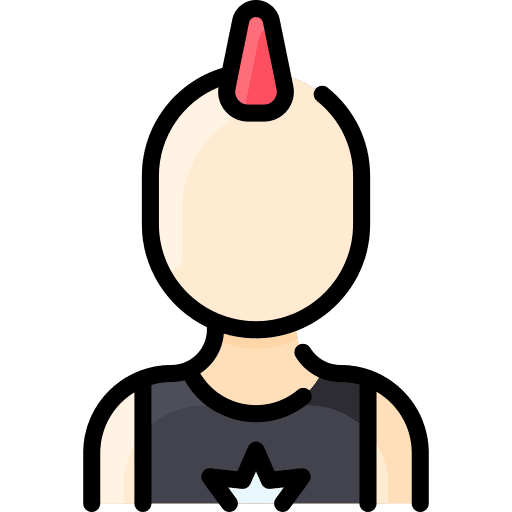 Man avatar mohawk man icon Man avatar mohawk man icon
