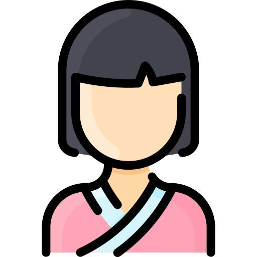 Woman user kimono profile icon Woman user kimono profile icon