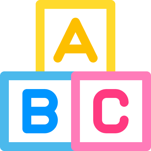 Blocks letter education letters icon