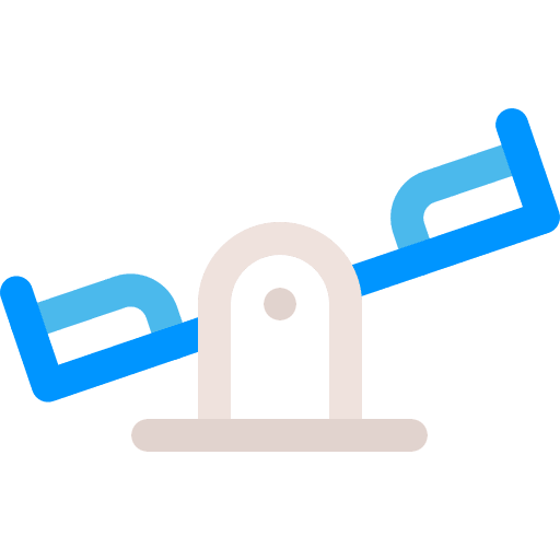 Seesaw park kid and baby leisure icon