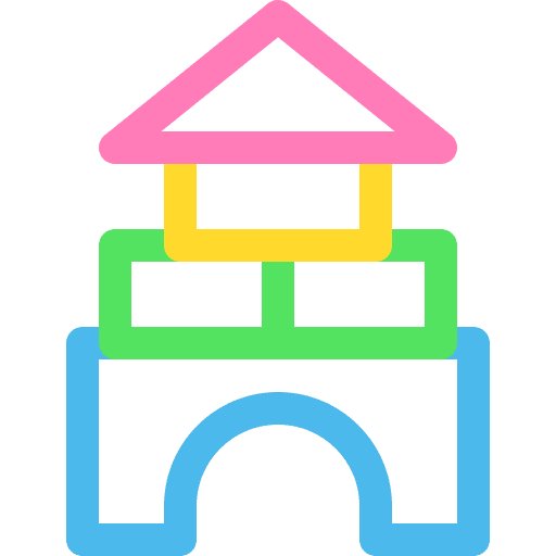 Bricks toy gaming construction icon