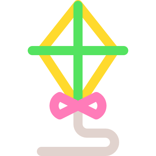 Kite childhood entertainment game icon