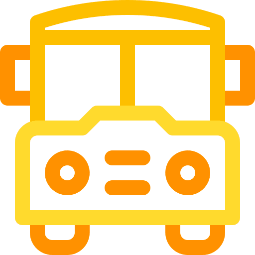 School bus public transport public vehicle icon