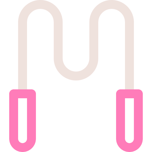 Skipping rope sports kid and baby skip rope icon