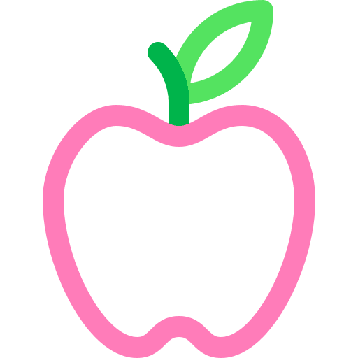 Apple organic food and restaurant fruit icon
