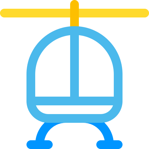 Helicopter aircraft transportation modeling icon