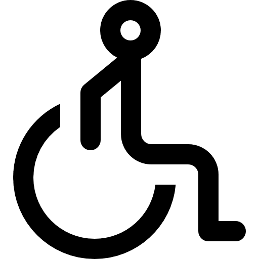 Disabled stick man disabled healthcare and medical icon