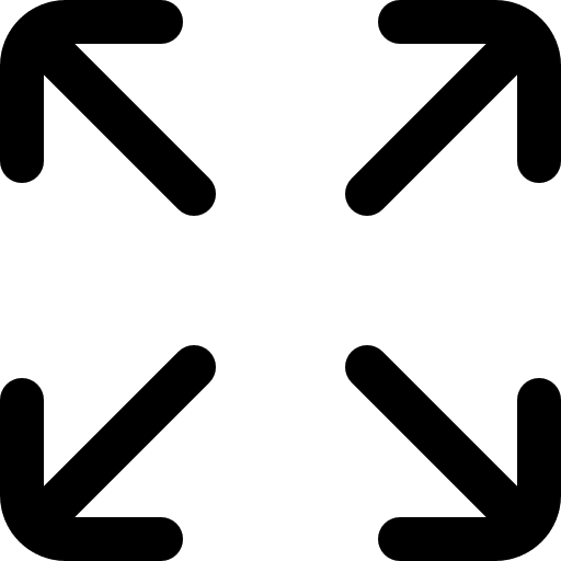 Expand multimedia option arrows deploy icon