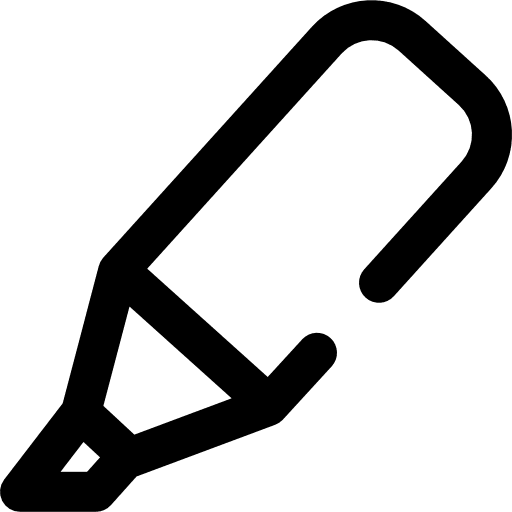 Highlighter marker drawing permanent icon