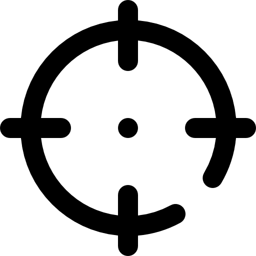 Target shooting weapons define icon