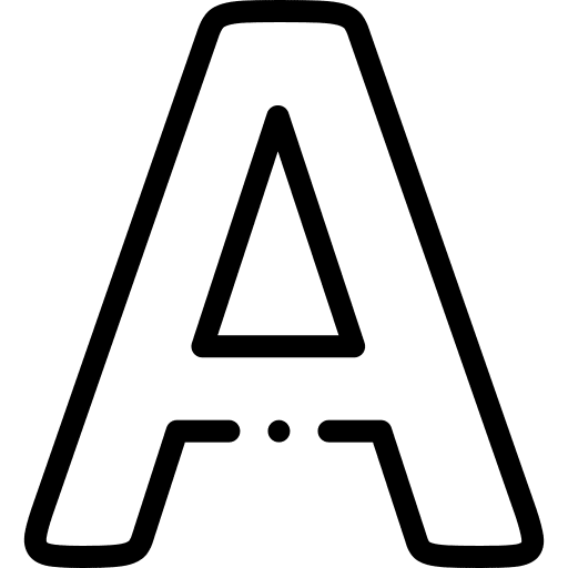 A typographical education abecedary icon