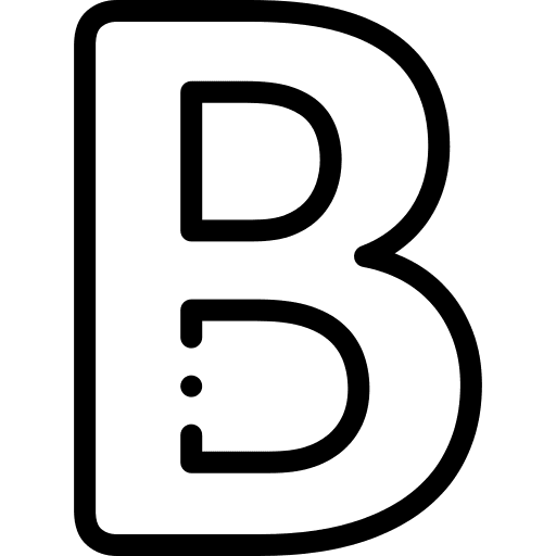 B education alphabet typographical icon