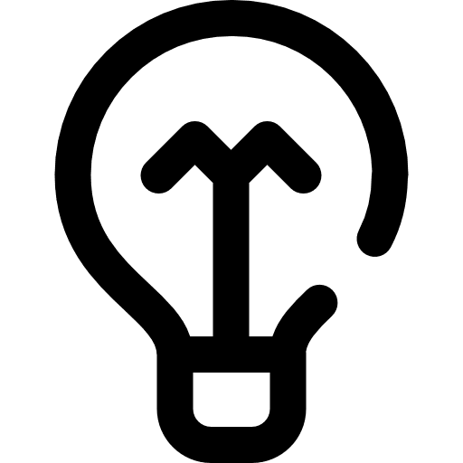 Idea light bulb electricity technology icon
