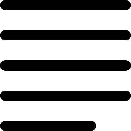 Justify symbol signs lines icon