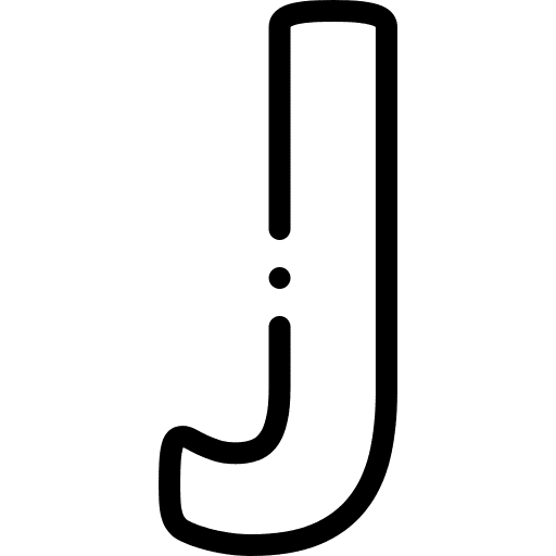 J education consonant writing icon