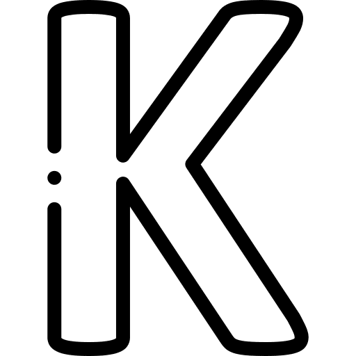 K abecedary alphabet typographical icon K abecedary alphabet typographical icon
