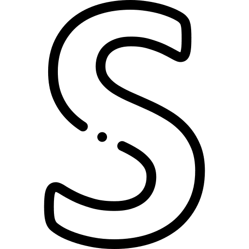 S alphabet abecedary consonant icon S alphabet abecedary consonant icon
