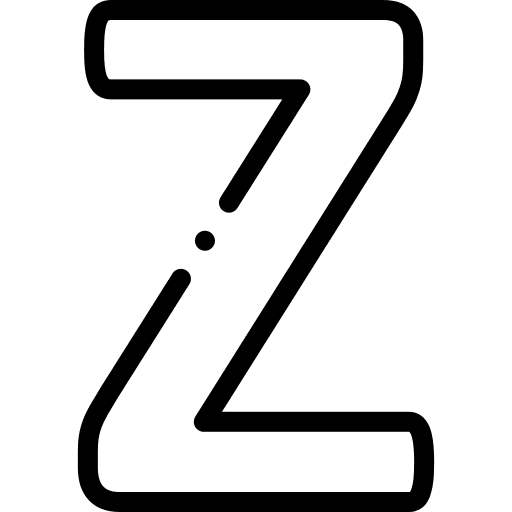Z typographical shapes and symbols education icon Z typographical shapes and symbols education icon