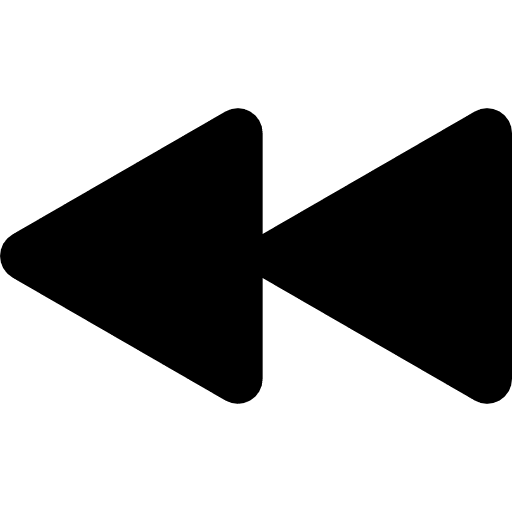 Rewind direction arrows interface icon Rewind direction arrows interface icon