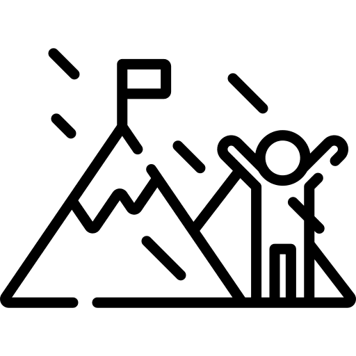 Objective humanpictos accomplishment mountain icon Objective humanpictos accomplishment mountain icon