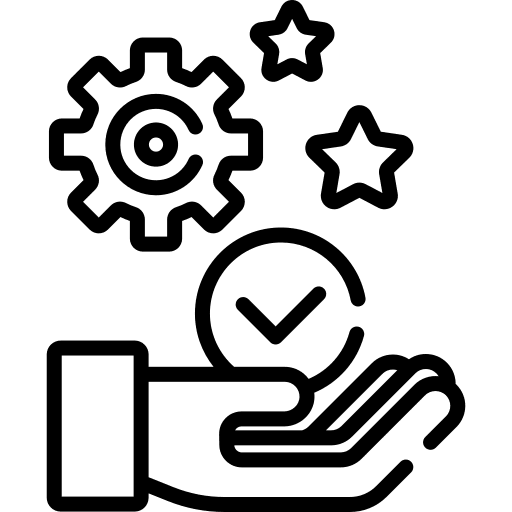 Responsibility responsibility cogwheel checkmark icon