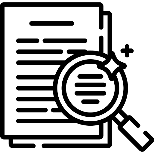 Transparency zoom files and folders search icon
