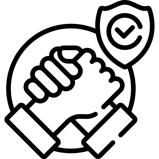 Trust handshake checkmark trust icon