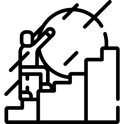 Struggle people success stairs icon Struggle people success stairs icon