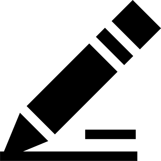 Write pencil tools and utensils communications icon