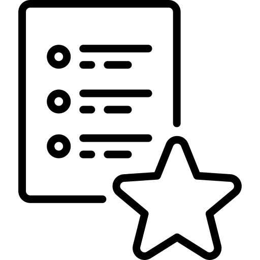 List archive file text lines icon