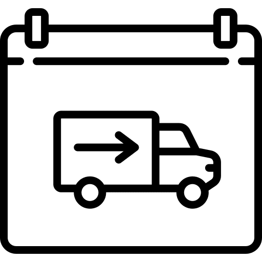 Delivery shipping and delivery time and date day icon