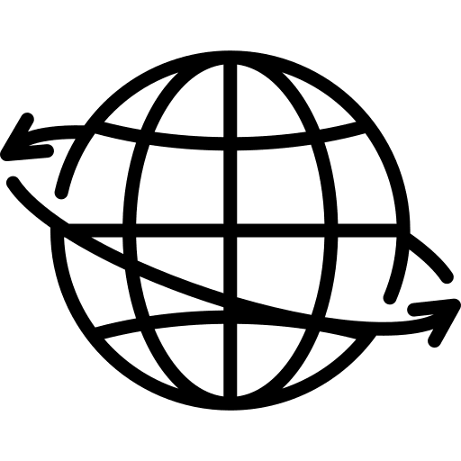 Worldwide world earth grid signs icon