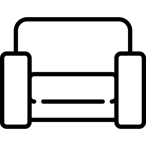 Armchair furniture comfortable furniture and household icon