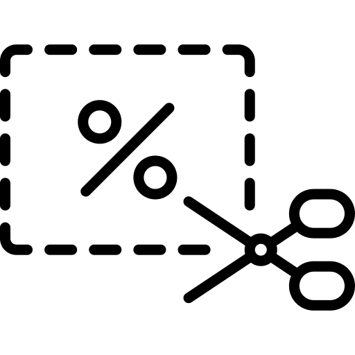 Discount signs sales percentage icon