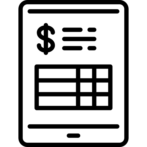 Invoice bill receipt commerce icon