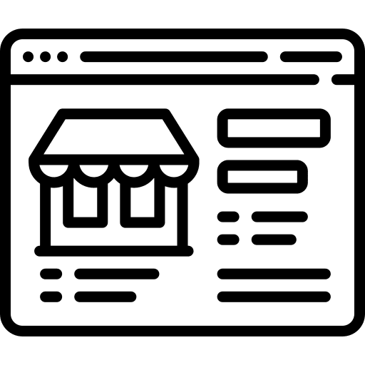 Online shop commerce browser telephone icon