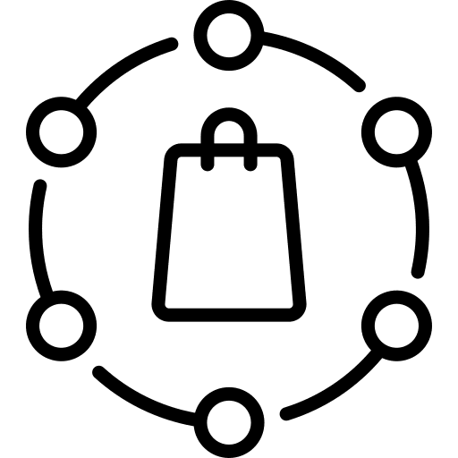 Shopping bag commerce commerce and shopping online shop icon