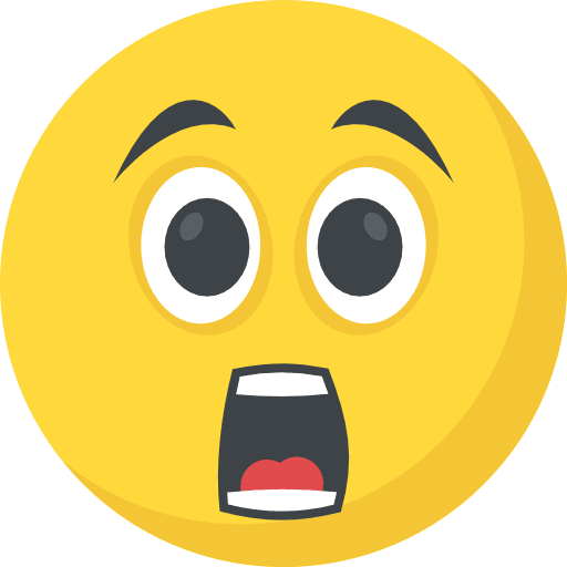 Shocked emoticons feelings smileys icon