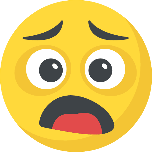 Shocked feelings shocked smileys icon