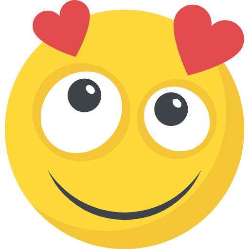 In love feelings emoji in love icon