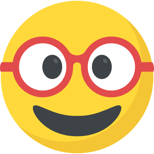 Nerd nerd feelings emoji icon