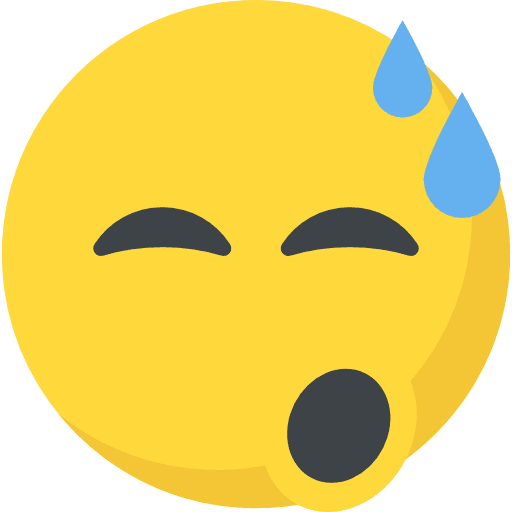 Sweating feelings emoji sweating icon