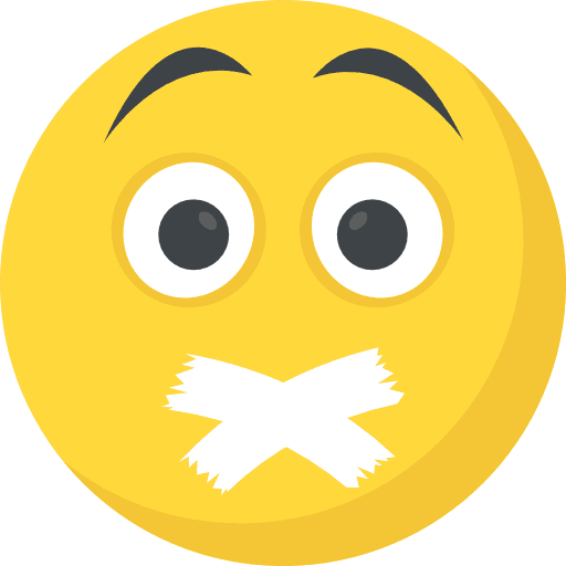 Muted emoticons smileys emoji icon