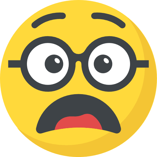 Nerd nervous nerd smileys icon