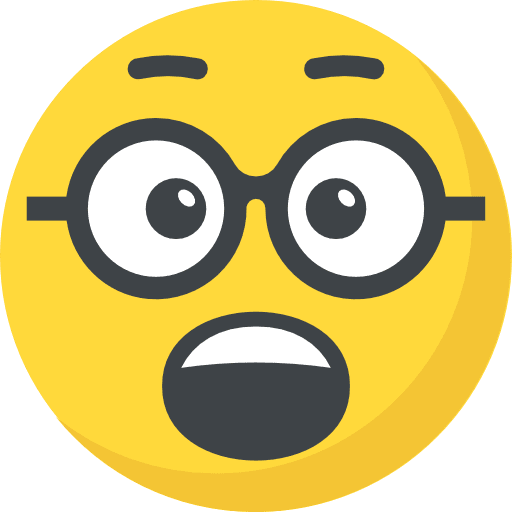 Nerd shocked smileys nerd icon