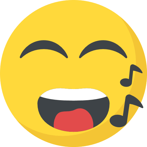 Singing smileys emoji singing icon