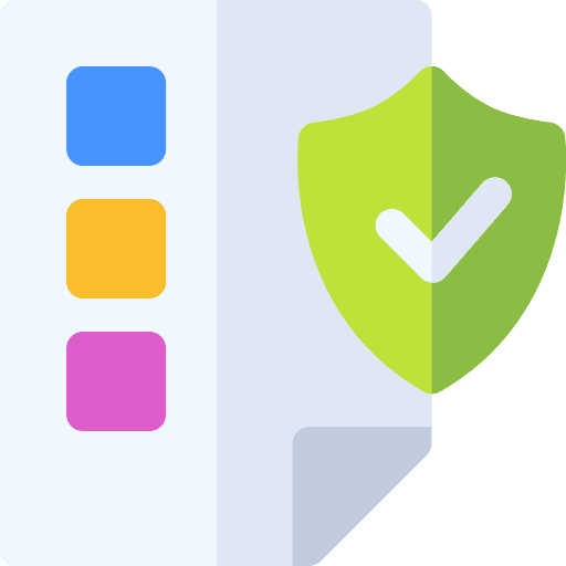 Contract security tick shield icon