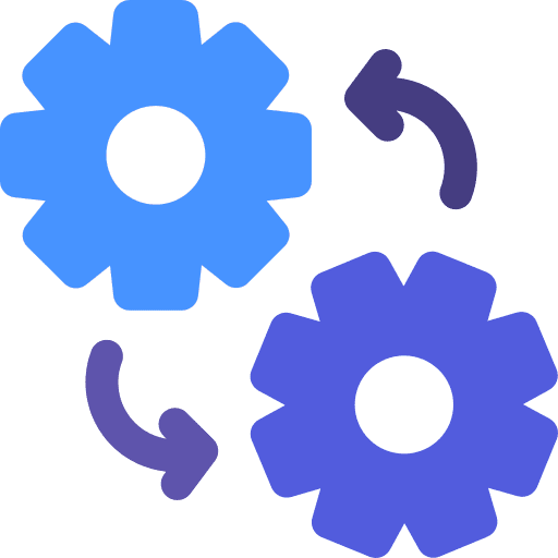 Gear arrow user interface produce icon Gear arrow user interface produce icon