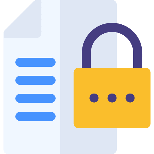 Lock document file privacy icon